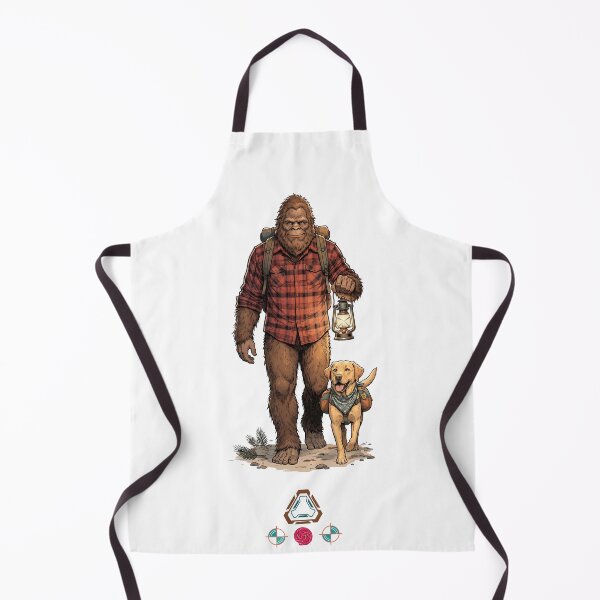 Item preview, Bigfoot and Labrador Retriever Hiking Camping Trail Buddies Graphic designed and sold by Whimsy Trail Co.