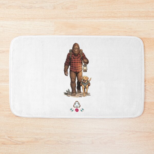 Item preview, Bigfoot and Labrador Retriever Hiking Camping Trail Buddies Graphic designed and sold by Whimsy Trail Co.