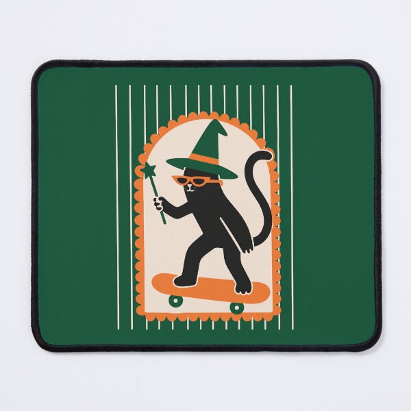 Item preview, skateboarding halloween kitty designed and sold by Christina Sagala.