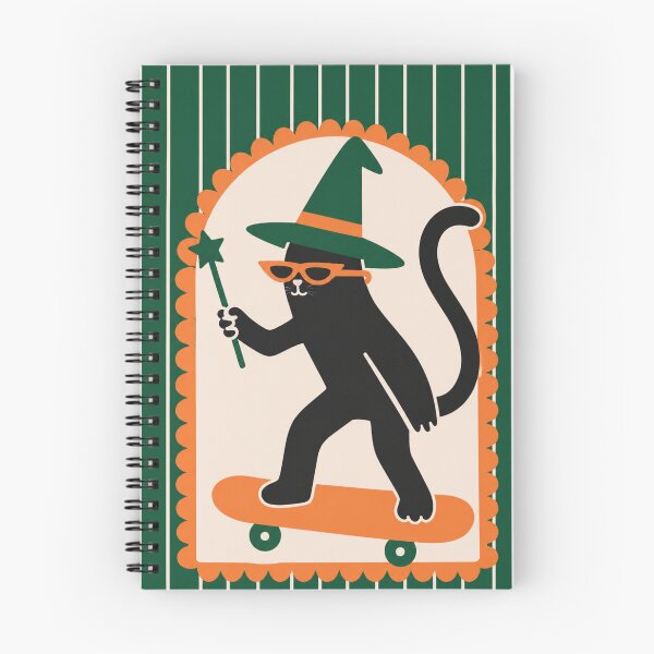 Item preview, skateboarding halloween kitty designed and sold by Christina Sagala.
