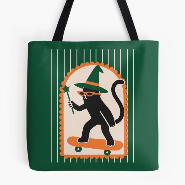 Item preview, skateboarding halloween kitty designed and sold by Christina Sagala.