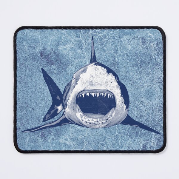 Item preview, Blue Great White Shark Open Jaws Frontal Attack designed and sold by Ghoul Enterprises.
