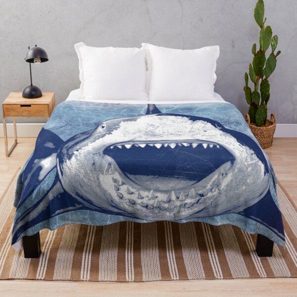 Item preview, Blue Great White Shark Open Jaws Frontal Attack designed and sold by Ghoul Enterprises.