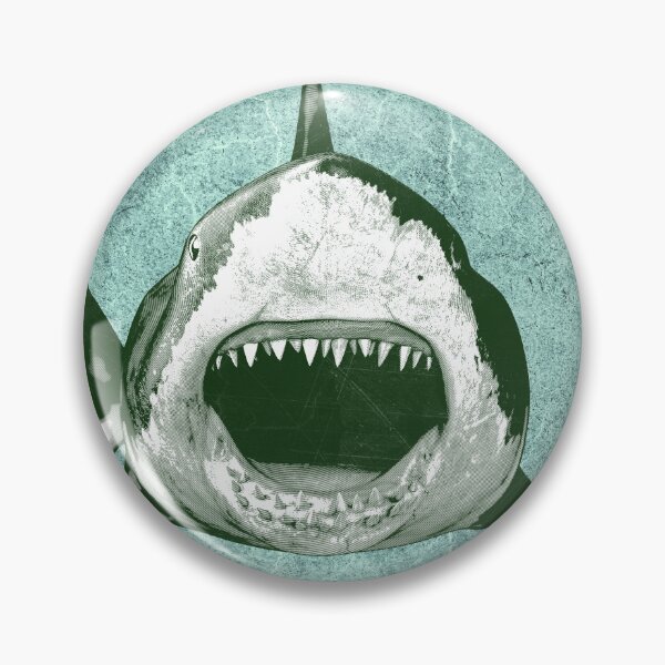 Item preview,  Greenish Tint Great White Shark Open Jaws Frontal Attack designed and sold by Ghoul Enterprises.