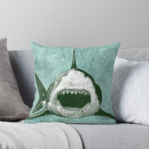 Item preview,  Greenish Tint Great White Shark Open Jaws Frontal Attack designed and sold by Ghoul Enterprises.