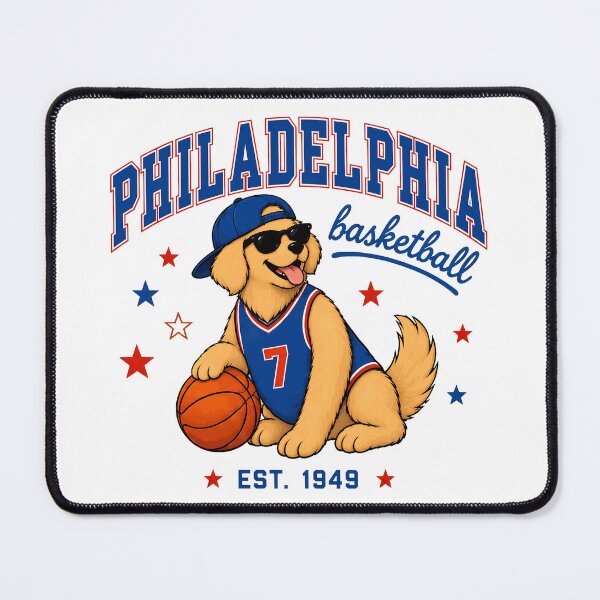 Item preview, Philly Dog Hoops Retro Vintage Style designed and sold by EvelettKus.
