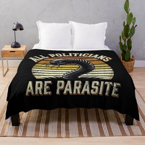 Item preview, All Politicians Are Parasite Anti Political Satire Vintage Sunset designed and sold by SEINENGAPPI19.