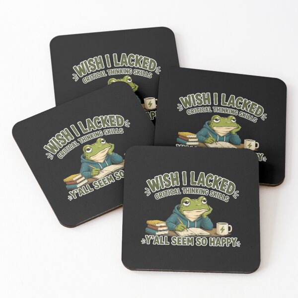 Item preview, Funny Frog Coffee - Wish I Lacked Critical Thinking Skills designed and sold by PaletteArc.