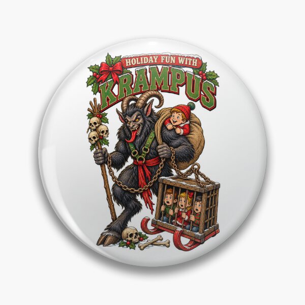 Item preview, Retro Fun With Krampus Funny Christmas Humor designed and sold by WolfmanProphecy.