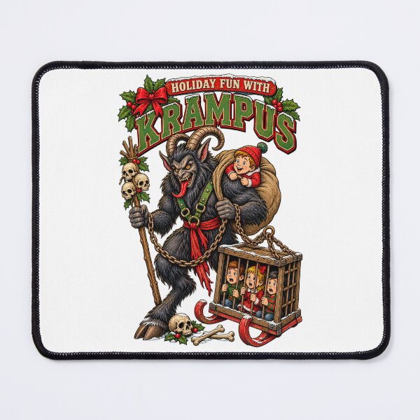 Item preview, Retro Fun With Krampus Funny Christmas Humor designed and sold by WolfmanProphecy.