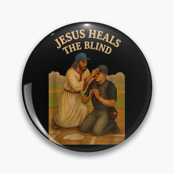 Item preview, Jesus Heals Funny Baseball designed and sold by Foxintheloart.