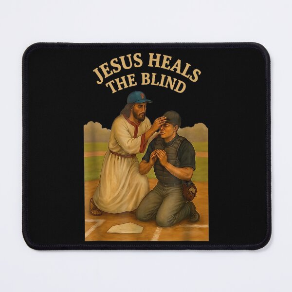Item preview, Jesus Heals Funny Baseball designed and sold by Foxintheloart.