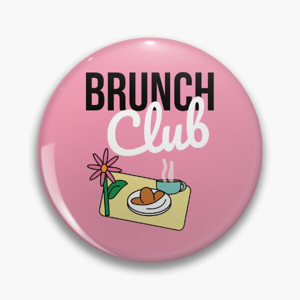 Item preview, Brunch club retro pink illustration for foodies designed and sold by fluffyfamcraft.