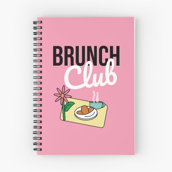 Item preview, Brunch club retro pink illustration for foodies designed and sold by fluffyfamcraft.