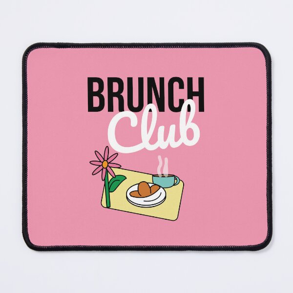Item preview, Brunch club retro pink illustration for foodies designed and sold by fluffyfamcraft.