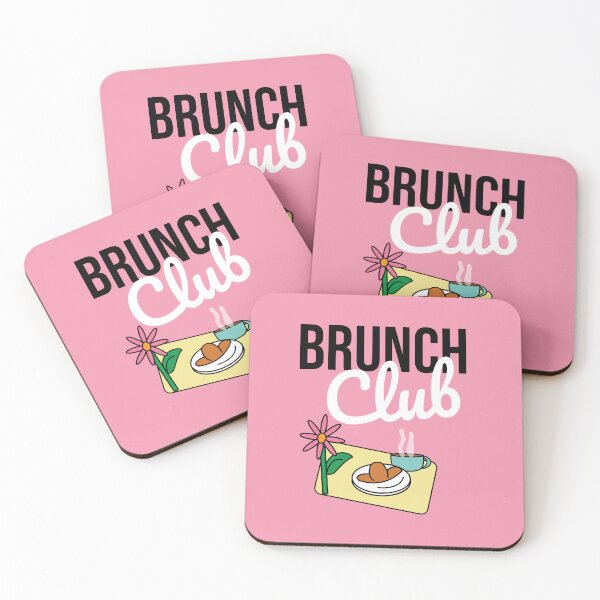 Item preview, Brunch club retro pink illustration for foodies designed and sold by fluffyfamcraft.