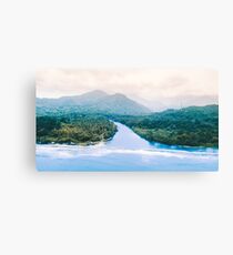 Where the river meets the sea Canvas Print
