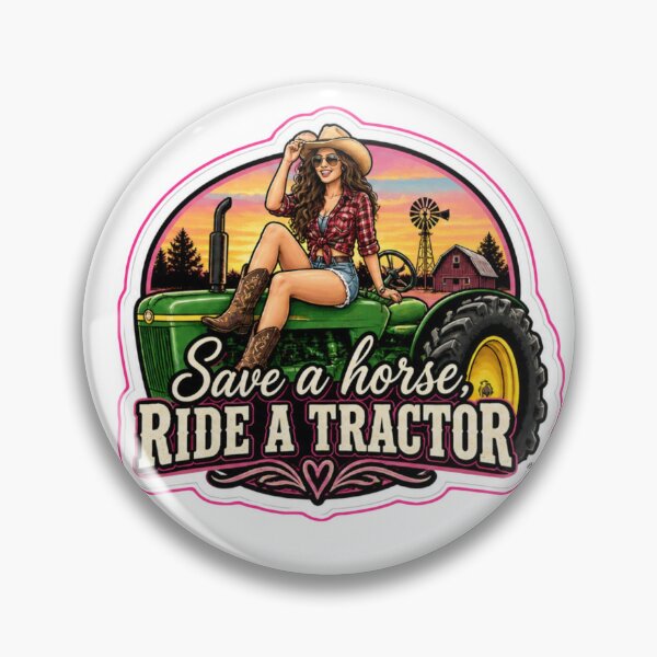 Item preview, Tractor Farm Girl designed and sold by MoonRacerCustomDesign.