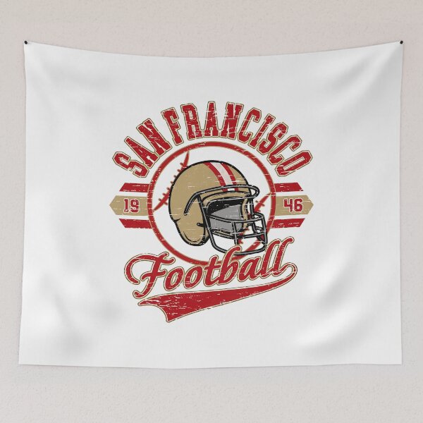 Item preview, SF Football Retro Helmet Vintage Style designed and sold by DavidSant59546.