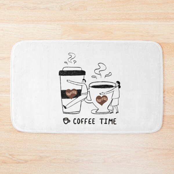 Item preview, Coffee Time - Cute Coffee Lovers Hugging Cups Illustration designed and sold by Esraa-Arts.