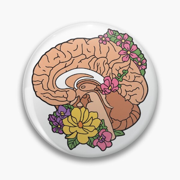 Item preview, Floral Brain Anatomy - Botanical Psychology Art designed and sold by Shopeon Designs.