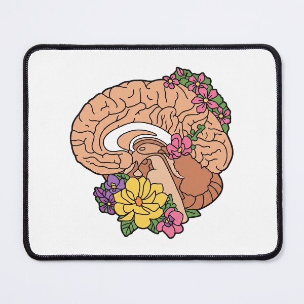 Item preview, Floral Brain Anatomy - Botanical Psychology Art designed and sold by Shopeon Designs.