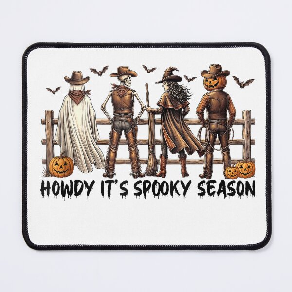 Item preview, Howdy Its Spooky Season Funny Boo Skeleton Cowboy Halloween Tank Top designed and sold by Badriiiii.