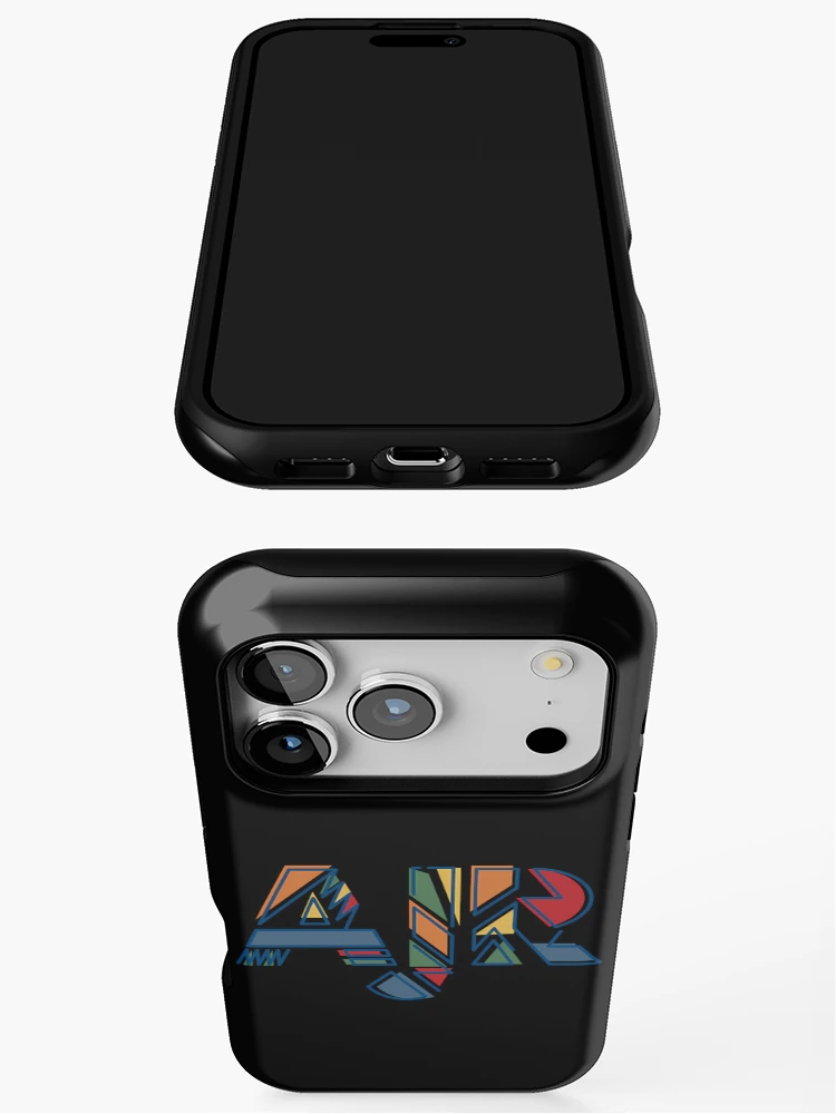 Thumbnail 3 of 4, iPhone Case, Geometric Block Pattern Lettering Abstract Typography designed and sold by Ric070.