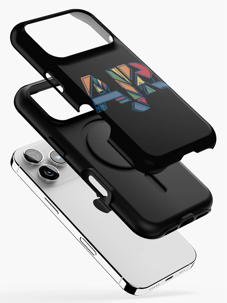 Thumbnail 2 of 4, iPhone Case, Geometric Block Pattern Lettering Abstract Typography designed and sold by Ric070.