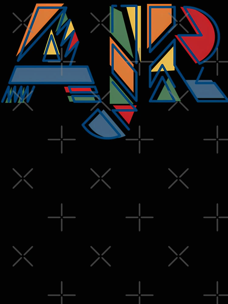 Thumbnail 4 of 4, Relaxed T-Shirt, Geometric Block Pattern Lettering Abstract Typography designed and sold by Ric070.
