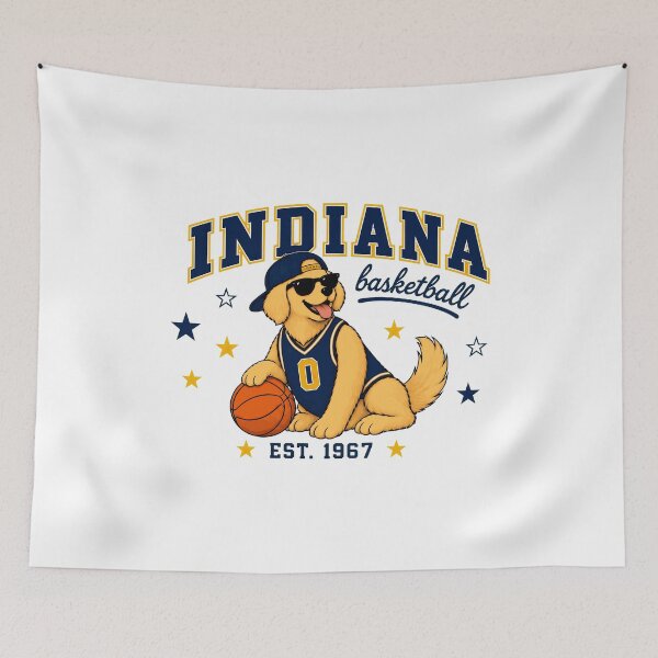 Item preview, Retro Basketball Dog Mascot designed and sold by KyonnaMakle.