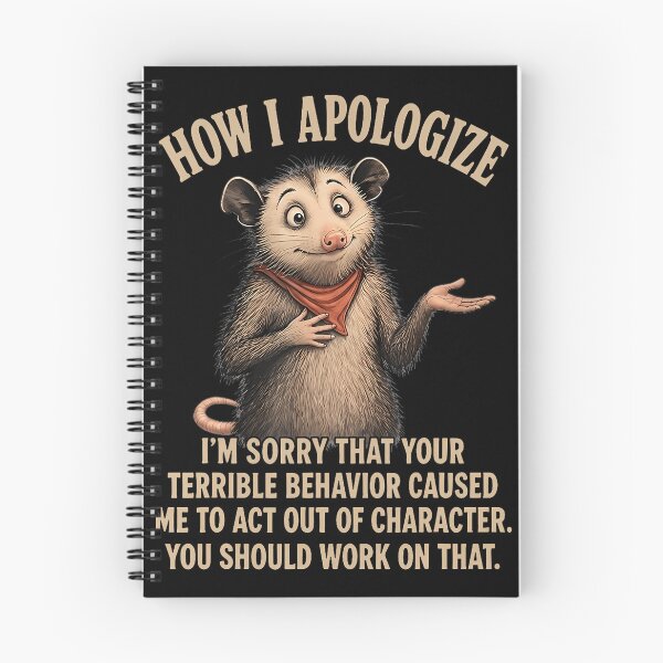 Item preview, Opossum How I Apologize I'M Sorry Your Terrible Behavior designed and sold by Krwasatoune.