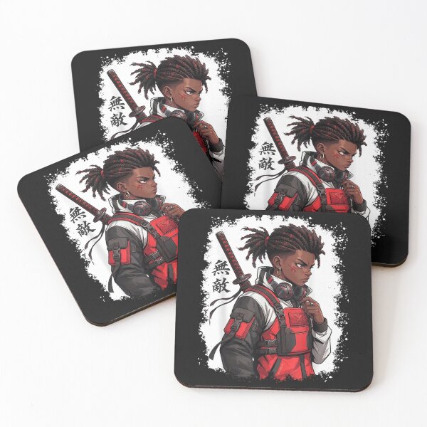 Item preview, Black Anime Samurai Streetwear Warrior Art designed and sold by KoreyChelsi.