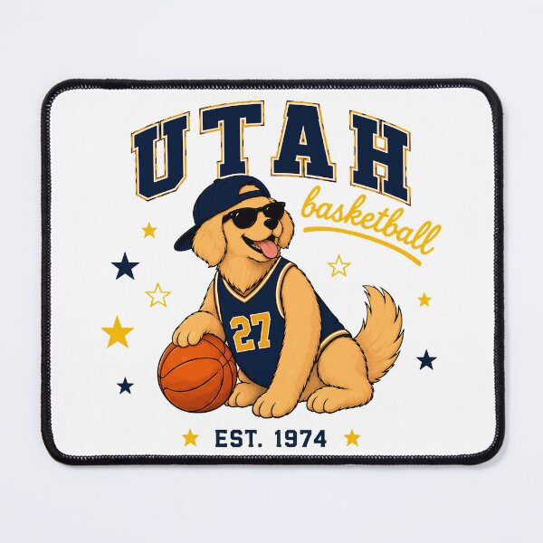 Item preview, Utah Basketball Retro Dog designed and sold by EvelettKus.