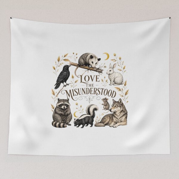 Item preview, Love The Misunderstood Animals - Wolf Possum Vulture designed and sold by PaletteArc.
