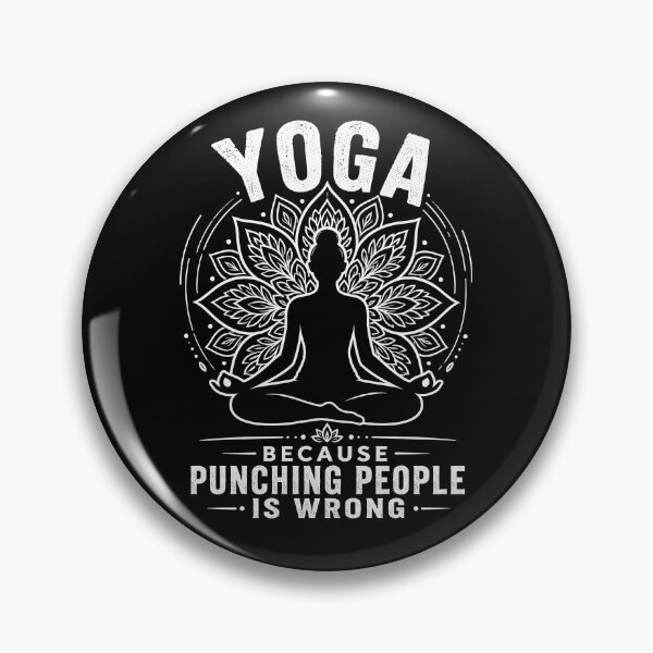 Item preview, Yoga Because Punching People Is Wrong Buddha Therapy designed and sold by gordonbwyashop.