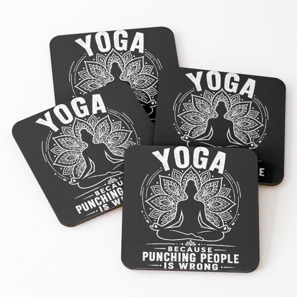 Item preview, Yoga Because Punching People Is Wrong Buddha Therapy designed and sold by gordonbwyashop.