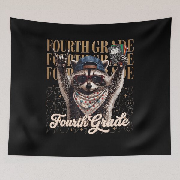 Item preview, Funny Fourth Grade Teacher Feral Raccoon Back To School designed and sold by Krwasatoune.