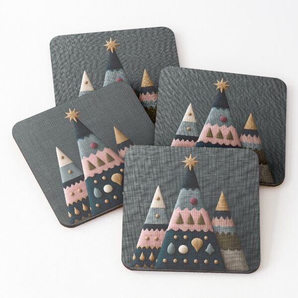 Item preview, Cozy Nordic Wooden Christmas Trees Art designed and sold by colorful-white.