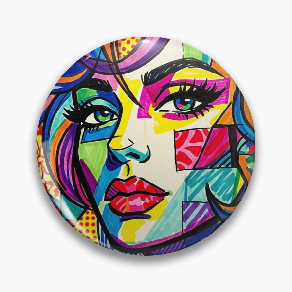 Item preview, Abstract Pop Art Portrait of a Woman in Colorful designed and sold by JonelleTshirts.