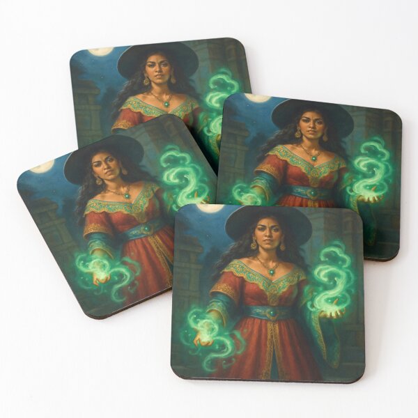 Item preview, Jade Magic Bruja — Latina Witch Art designed and sold by PixelBrujeria.