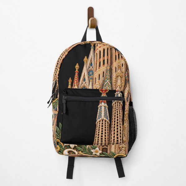 Item preview, Sagrada Família Barcelona Embroidered Cathedral Art – Ornate Gothic Architecture designed and sold by Emoji Emblems.