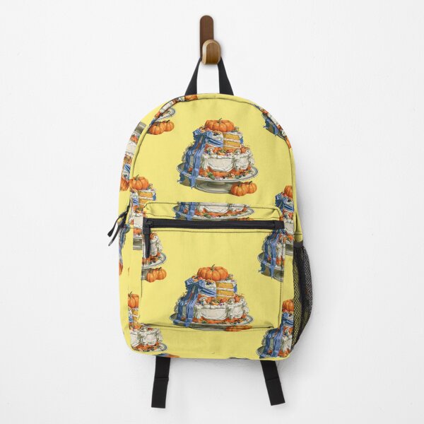 Item preview, Autumnal pumpkin cake with mushrooms and blue ribbon designed and sold by Mauswohn.