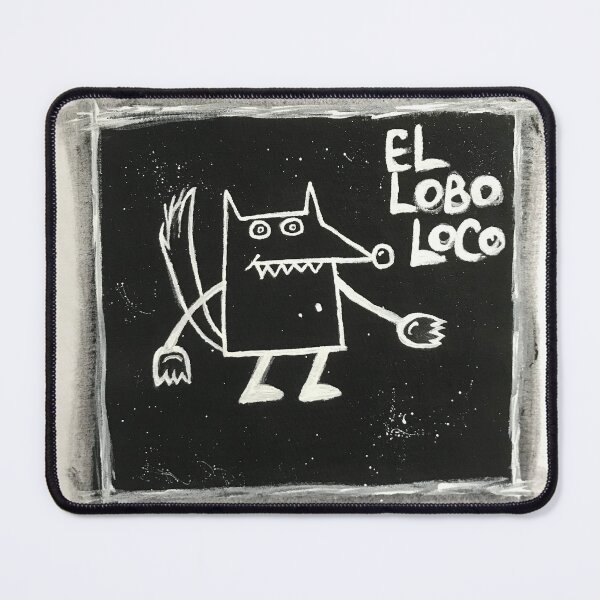 Item preview, El lobo loco - Illustration of a "Slightly crazy wolf" designed and sold by Graffystyle.