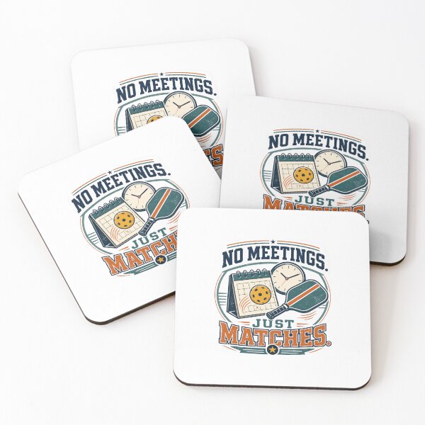 Item preview, No Meetings Just Matches Funny Pickleball designed and sold by Colorful Designs.