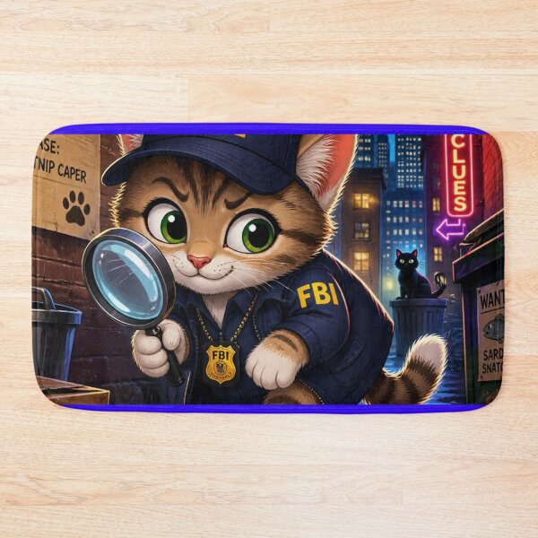 Item preview, Federal Bureau of Investigation Cat - Cute FBI Agent Kitten designed and sold by SALVO180674.