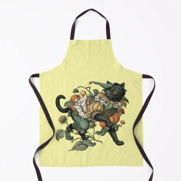 Item preview, Black cat in elf costume with pumpkin and lily of the valley designed and sold by Mauswohn.