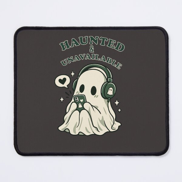 Item preview, Haunted and Unavailable Cute Ghost Listening to Music Retro Aesthetic designed and sold by jananinaveen.