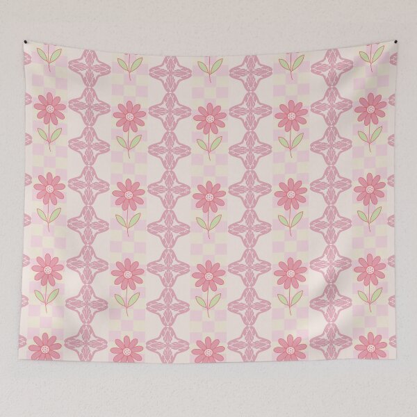 Item preview, Pink Damask Floral Seamless Stripe Pattern designed and sold by prapapon.