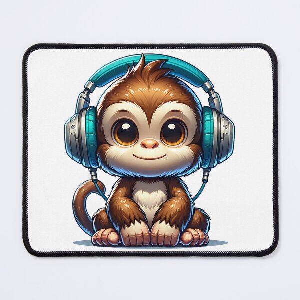 Item preview, Monkey With Headphones  designed and sold by PimiArt.